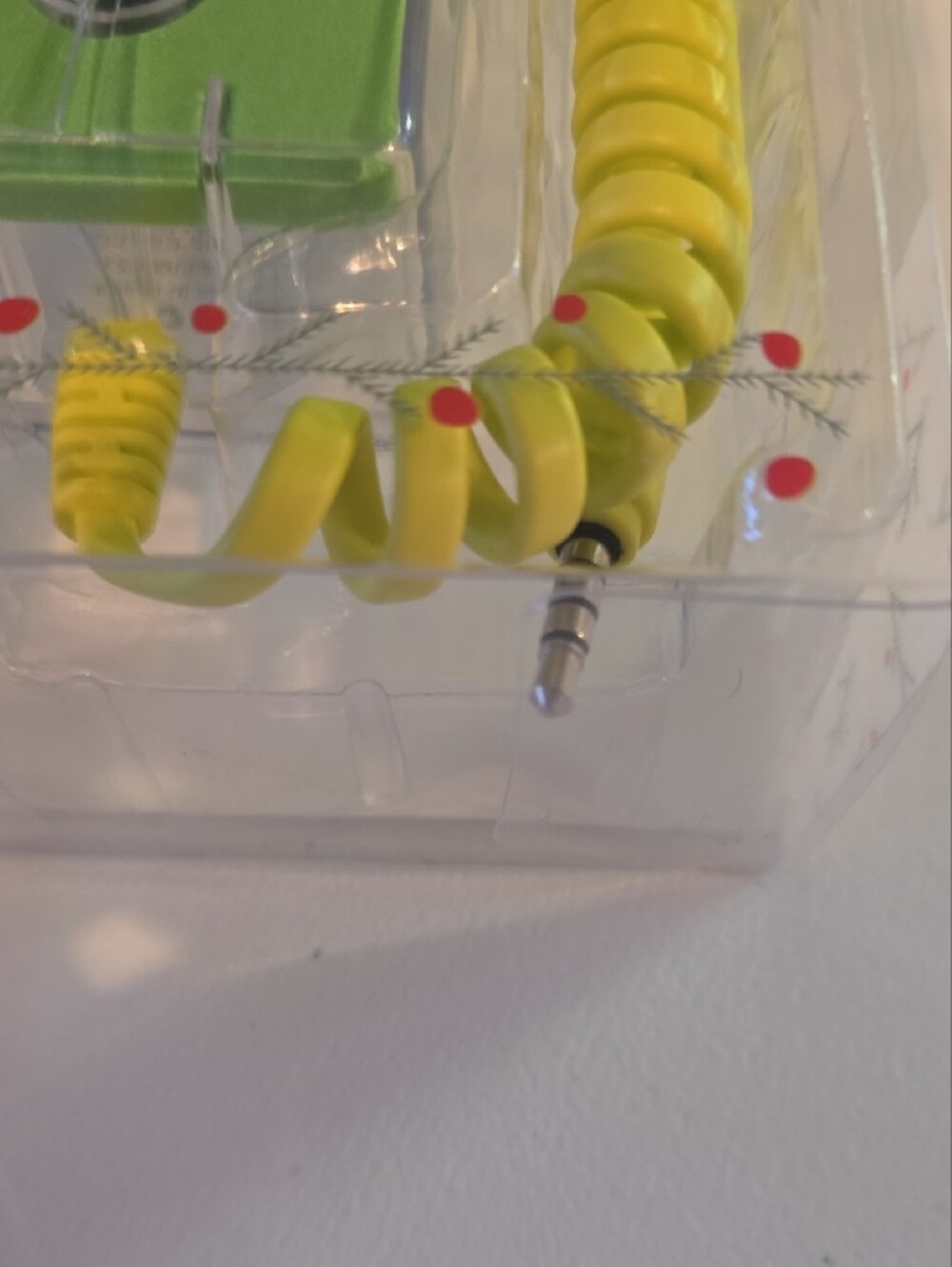Clear Wired Phone Handset — Blue & Neon Yellow - Picture 7 of 7